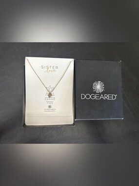 Dogeared heart pedant sister love necklace